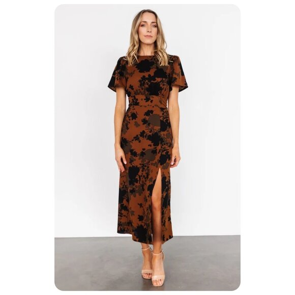 Baltic Born Dresses & Skirts - NWT Baltic Born Espresso Lenni Midi Dress sz M